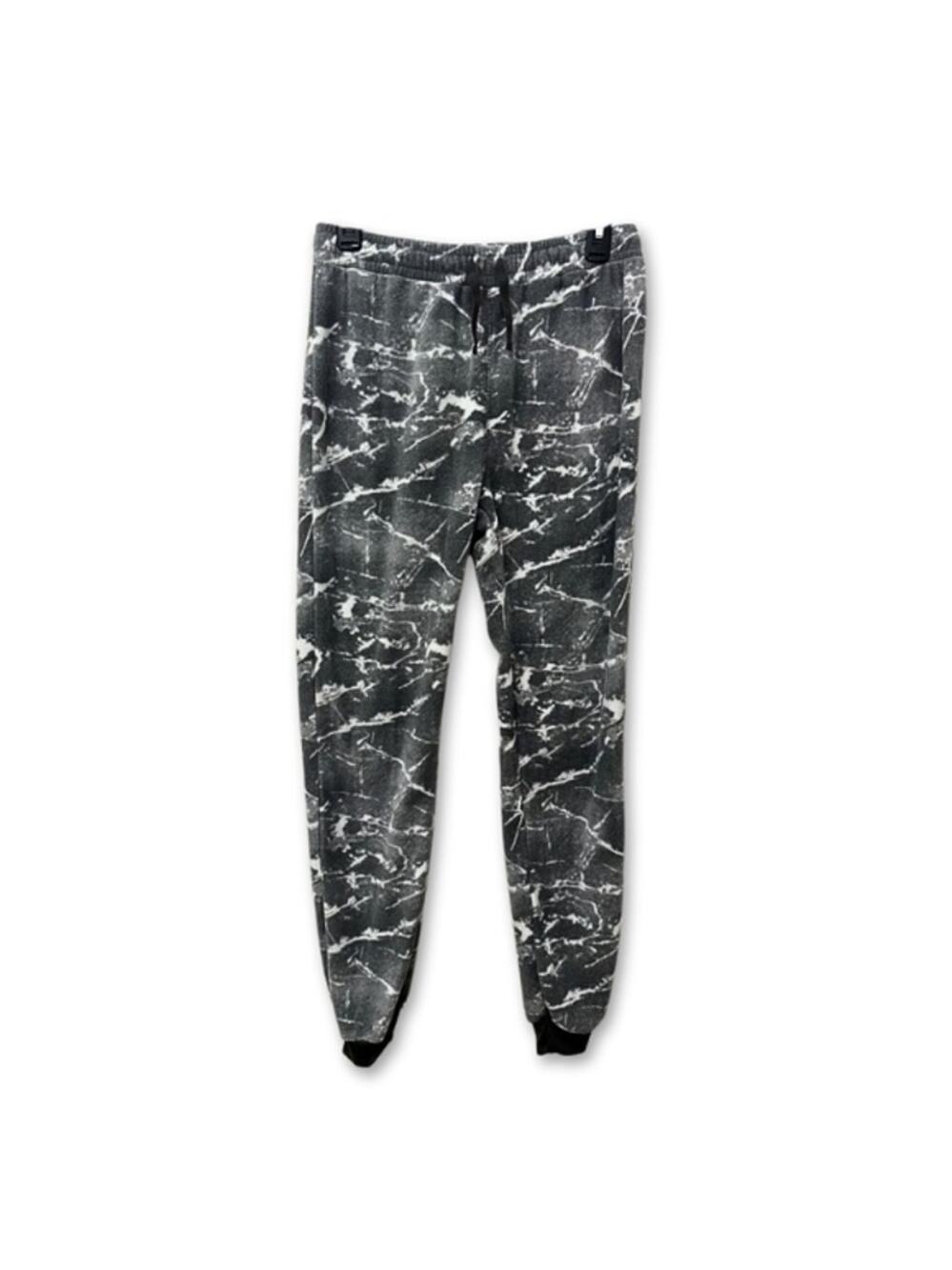 Treasure & Bond Pants Abstract Pattern Fleece Gray/White Girls US XL 14/16 NWOT